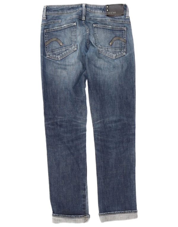 G-Star Womens Straight Jeans W28 L34 Blue Cotton