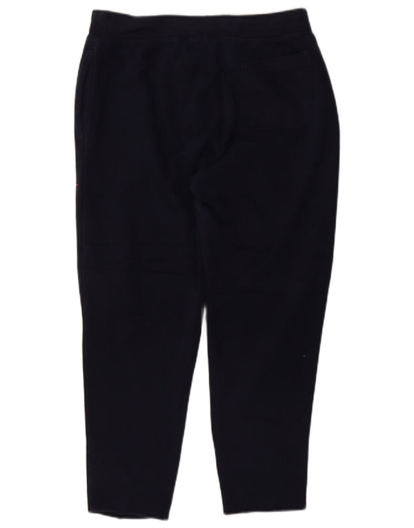 POLO RALPH LAUREN Mens Graphic Tracksuit Trousers Medium  Navy Blue Cotton