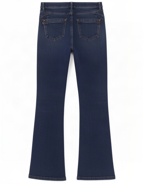 Marks & Spencer Womens Slim Bootcut Jeans UK 8 Small W28 L28 Navy Blue