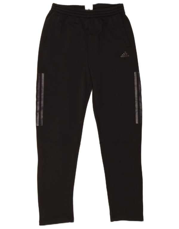 Adidas Boys Tracksuit Trousers 15-16 Years Black Polyester