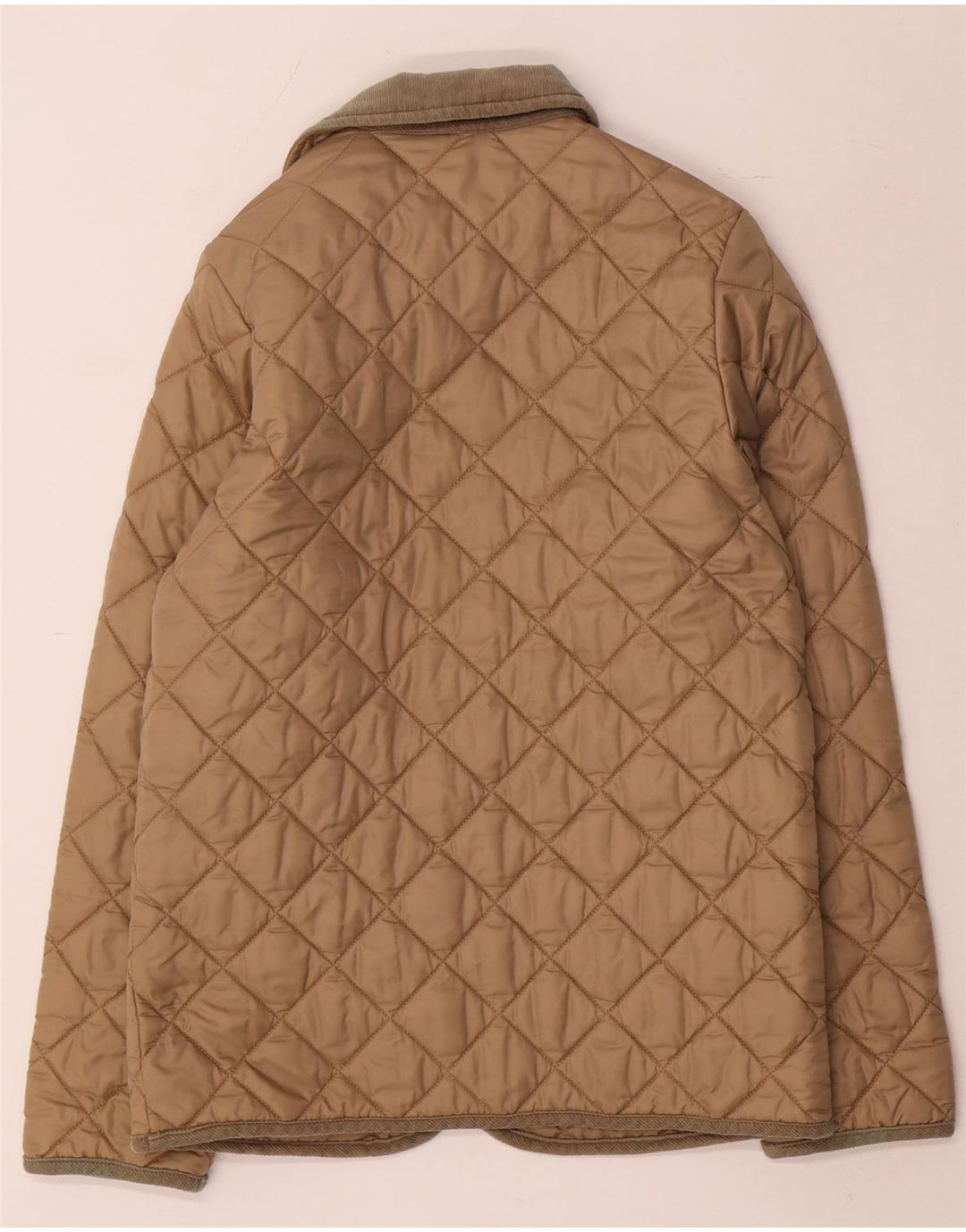 Benetton Boys Quilted Jacket 11-12 Years 2XL Beige Polyamide