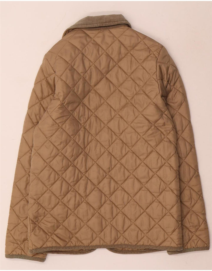 Benetton Boys Quilted Jacket 11-12 Years 2XL Beige Polyamide