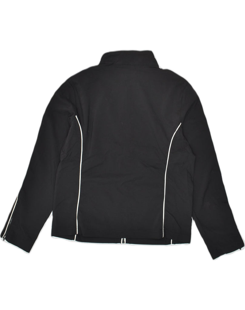 CHAMPION Womens Tracksuit Top Jacket UK 14 Medium Black Polyester | Vintage Champion | Thrift | Second-Hand Champion | Used Clothing | Messina Hembry 