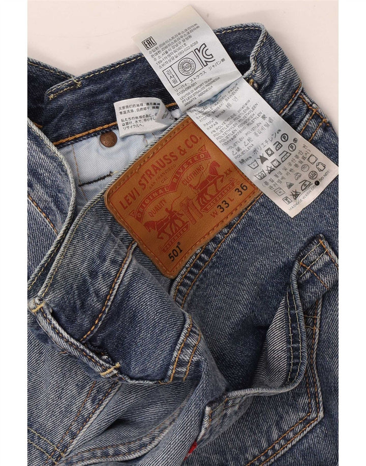 Levi's Mens 501 Straight Jeans W33 L30 Blue Cotton