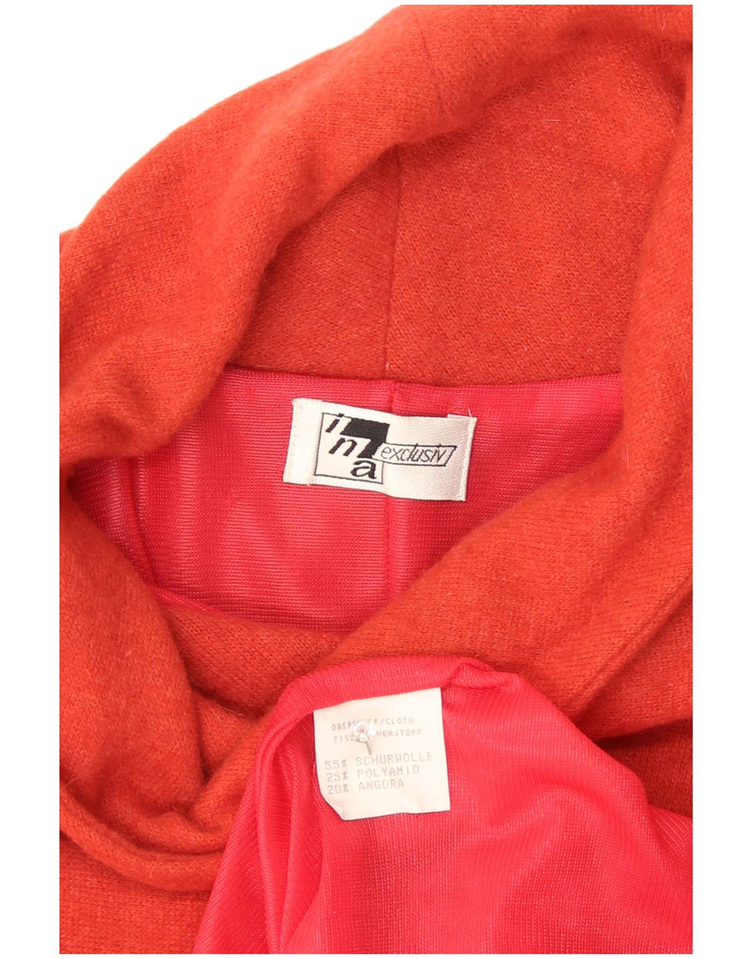 Vintage Womens Jumper Dress UK 14 Medium Orange Wool