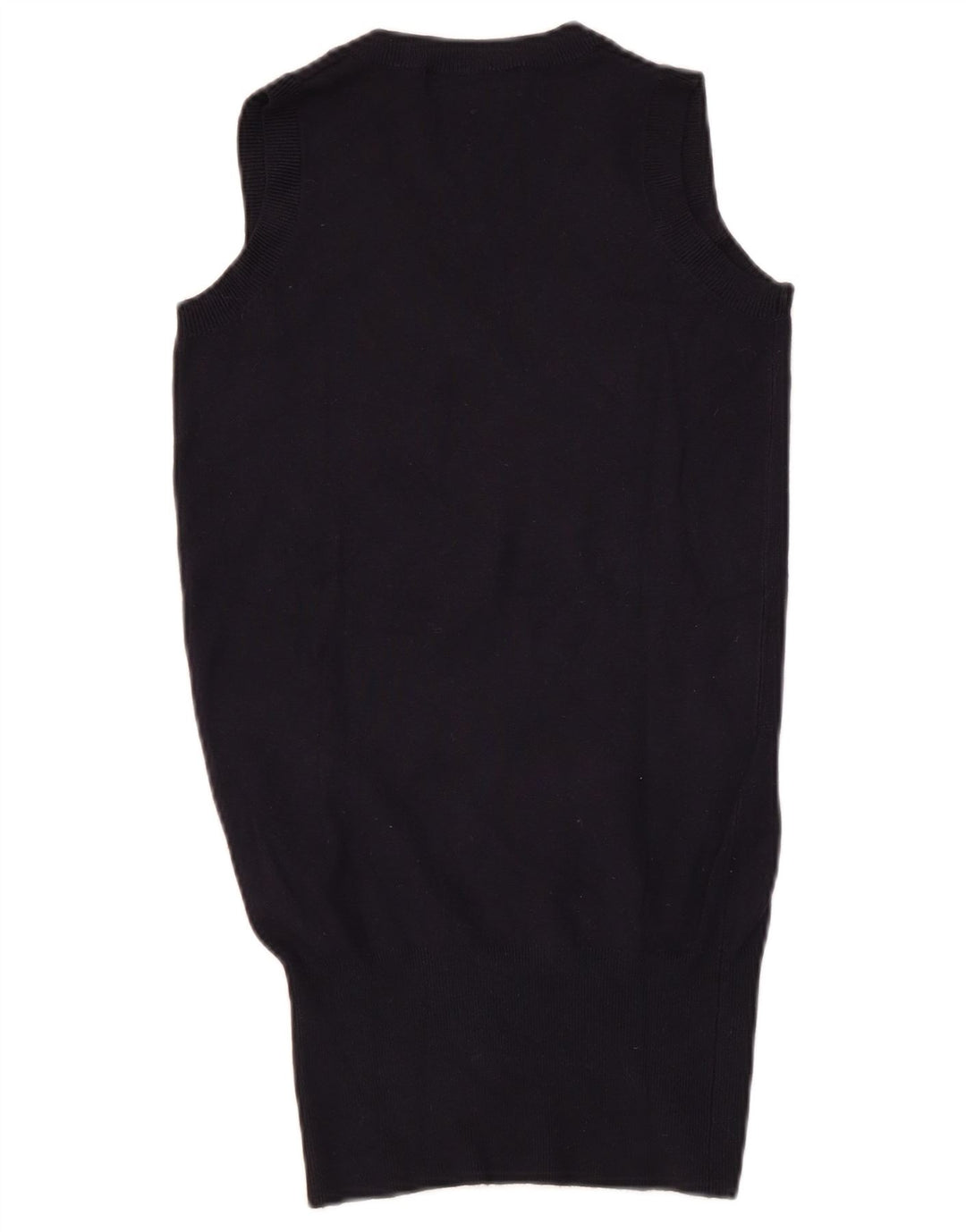 Zara Womens Vest Tank Top UK 8 Small Navy Blue Rayon