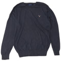 Gant Mens Boat Neck Jumper Sweater Large Navy Blue