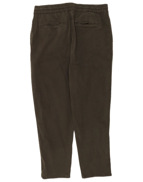 Zara Mens Tapered Chino Trousers Large W32 L26 Khaki Cotton
