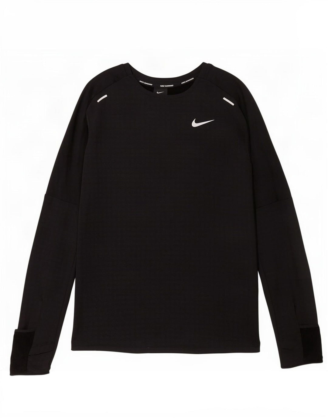 Nike Mens Running Top Long Sleeve Medium Black Polyester