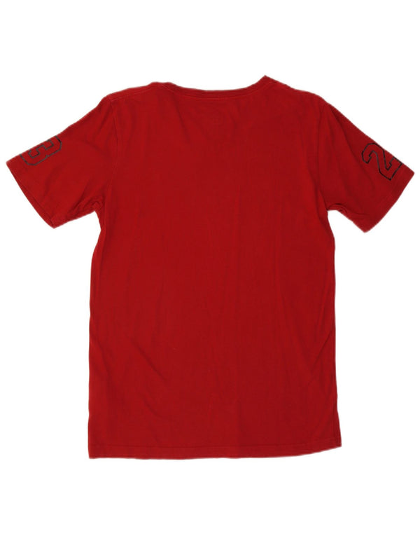 JORDAN Boys Graphic T-Shirt Top 13-14 Years XL Red Cotton