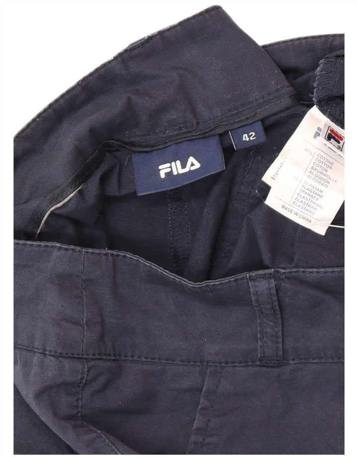 Fila Womens Chino Shorts IT 42 Medium W30  Navy Blue Cotton
