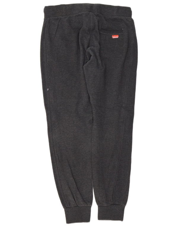 Superdry Womens Slim Fit Tracksuit Trousers Joggers UK 14 Large Grey Cotton