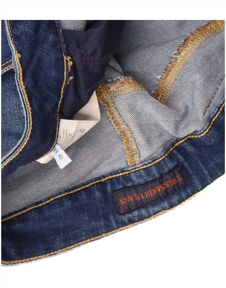 Trussardi Womens Slim Jeans W33 L27 Blue Cotton