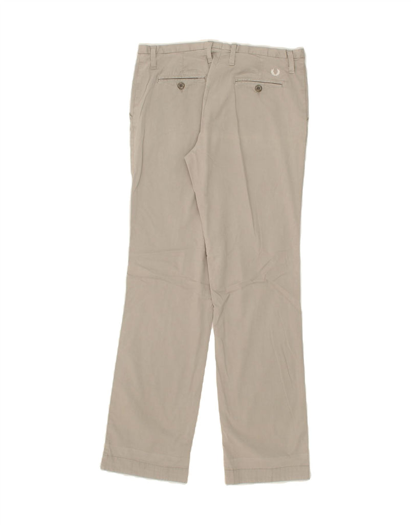 FRED PERRY Womens Straight Chino Trousers IT 44 Medium W30 L31 Grey Cotton Vintage Fred Perry and Second-Hand Fred Perry from Messina Hembry 