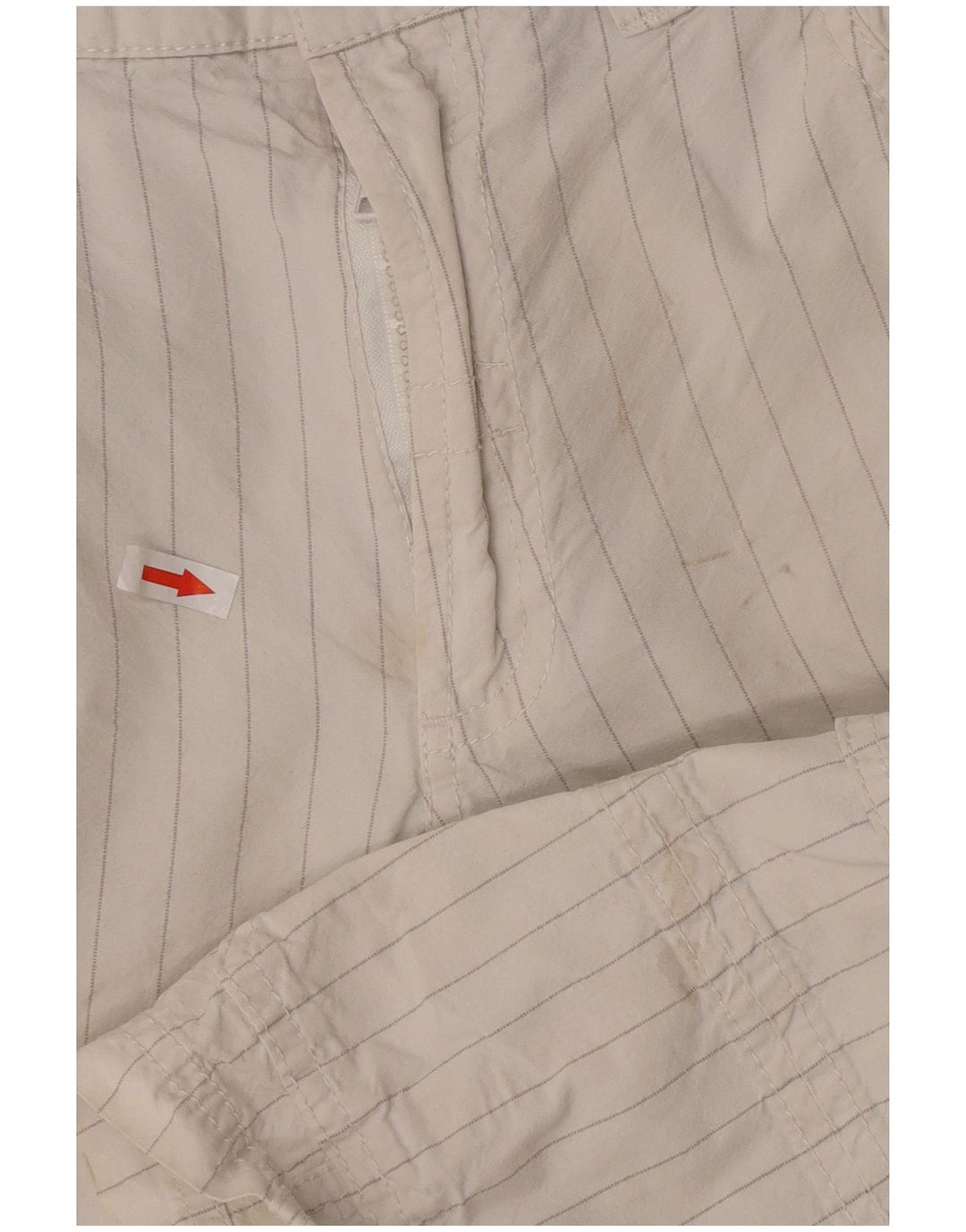 Guess Mens Cargo Shorts W31 Medium White Pinstripe Cotton