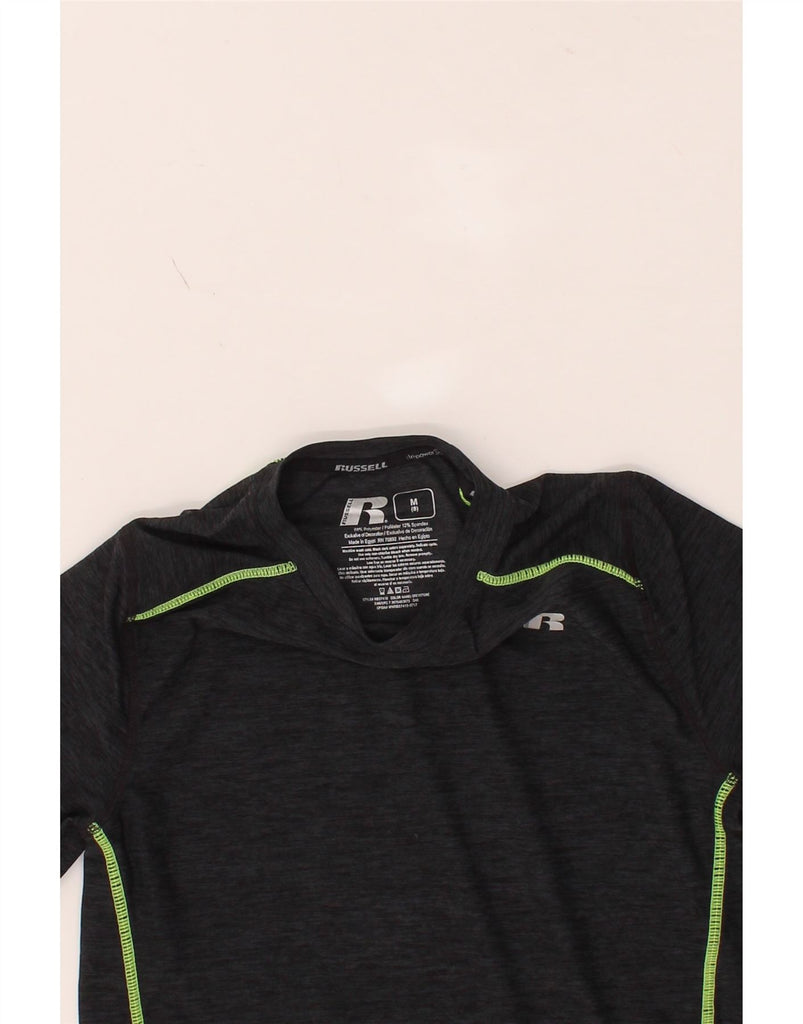 RUSSELL ATHLETIC Boys T-Shirt Top 7-8 Years Medium  Black Flecked Vintage Russell Athletic and Second-Hand Russell Athletic from Messina Hembry 