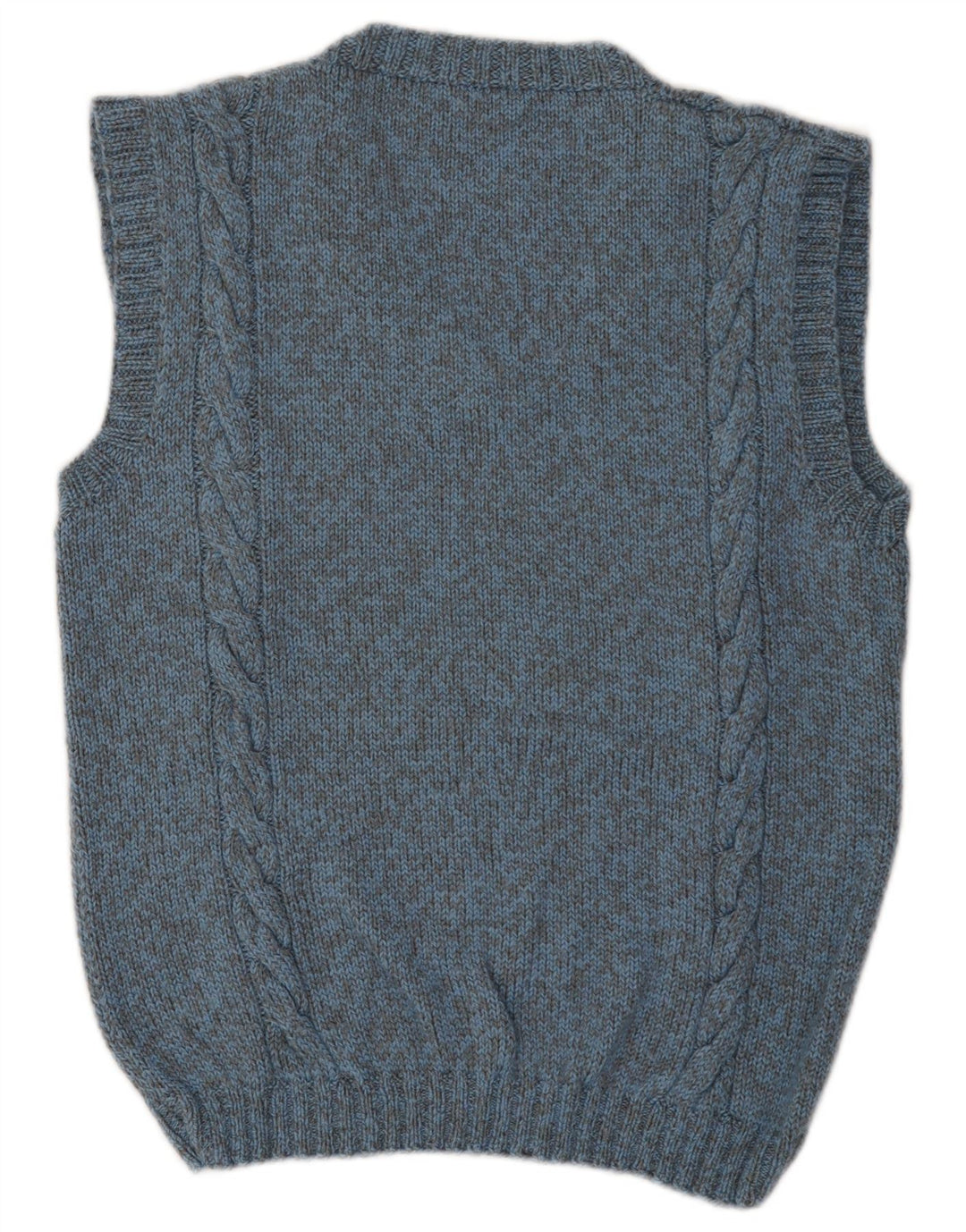 Vintage Mens Vest Tank Top Medium Blue Flecked