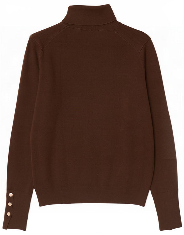 Zara Womens Roll Neck Jumper Sweater UK 18 XL Khaki Viscose