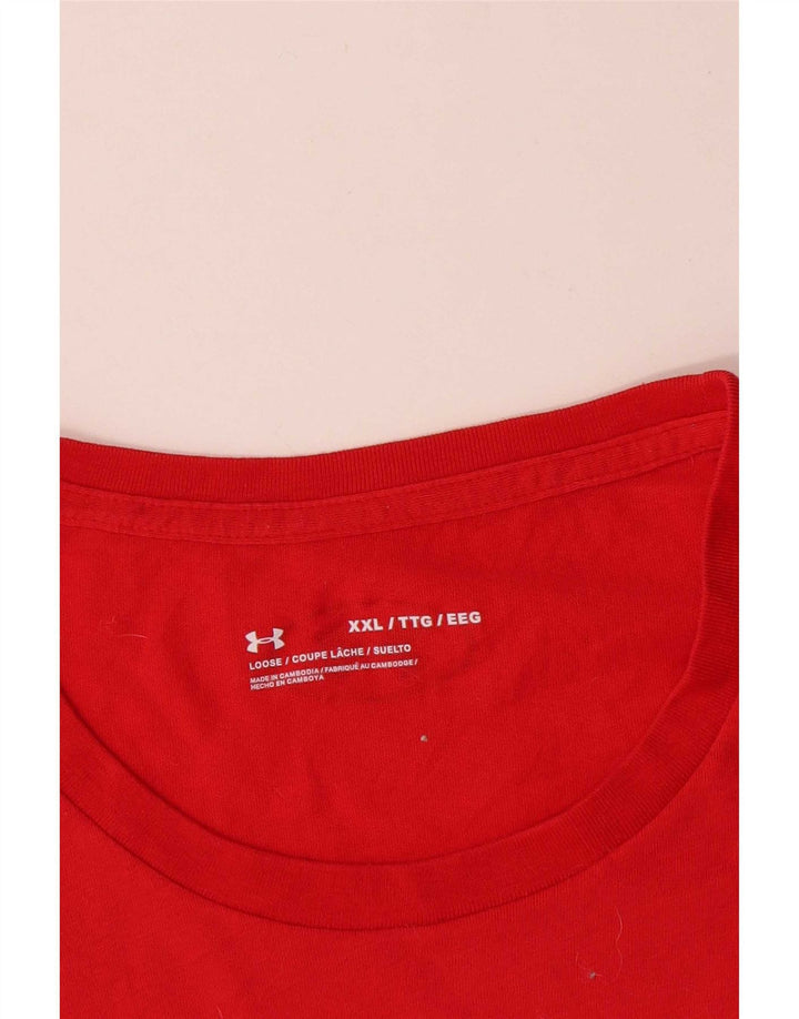Under Armour Mens T-Shirt Top 2XL Red