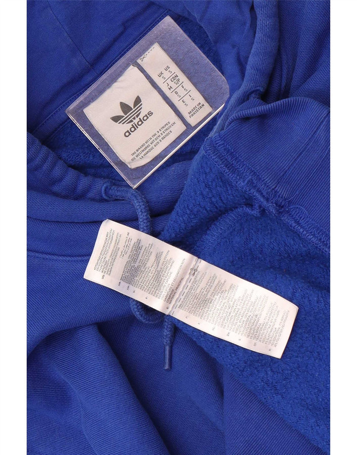 Adidas Mens Hoodie Jumper Small Blue Cotton