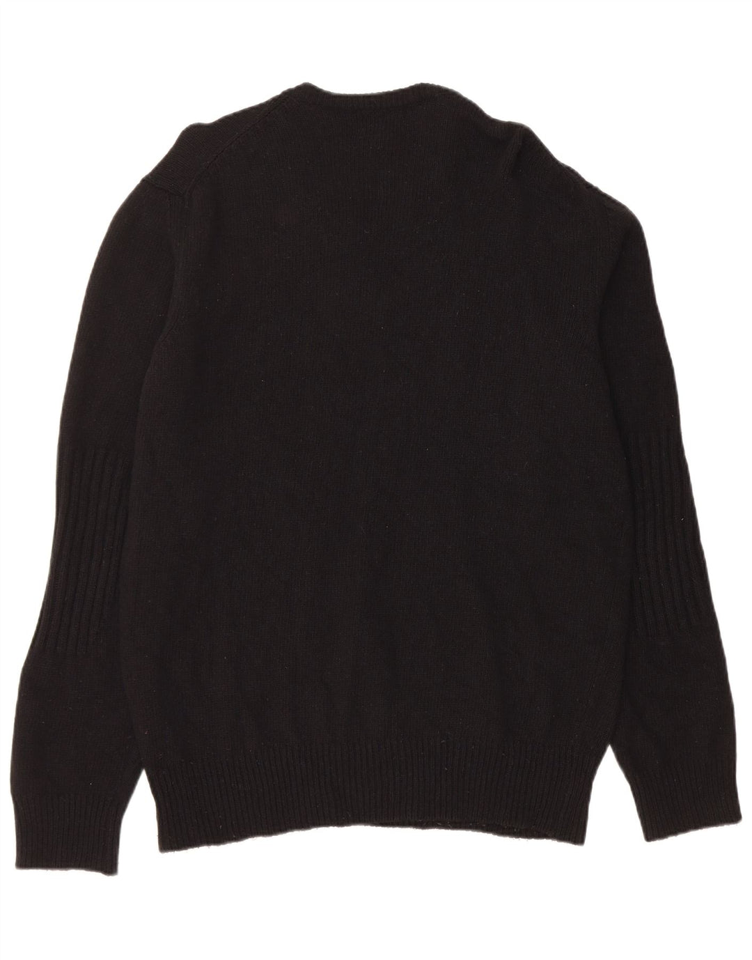 Woolrich Mens Graphic Crew Neck Jumper Sweater XL Black Wool