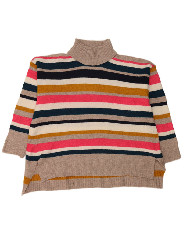 Marks & Spencer Womens Roll Neck Jumper Sweater UK 18 XL Multicoloured