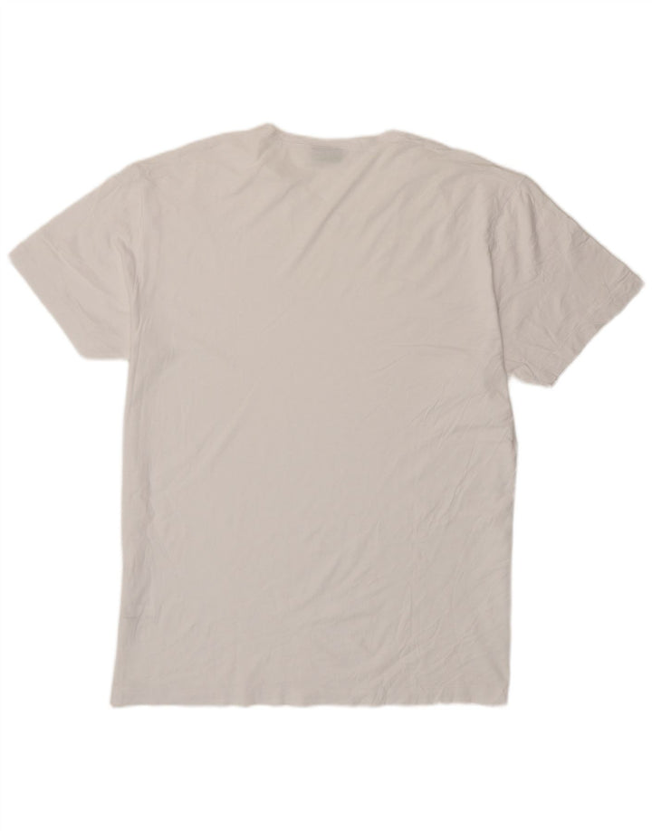 Fila Mens T-Shirt Top 2XL White Cotton