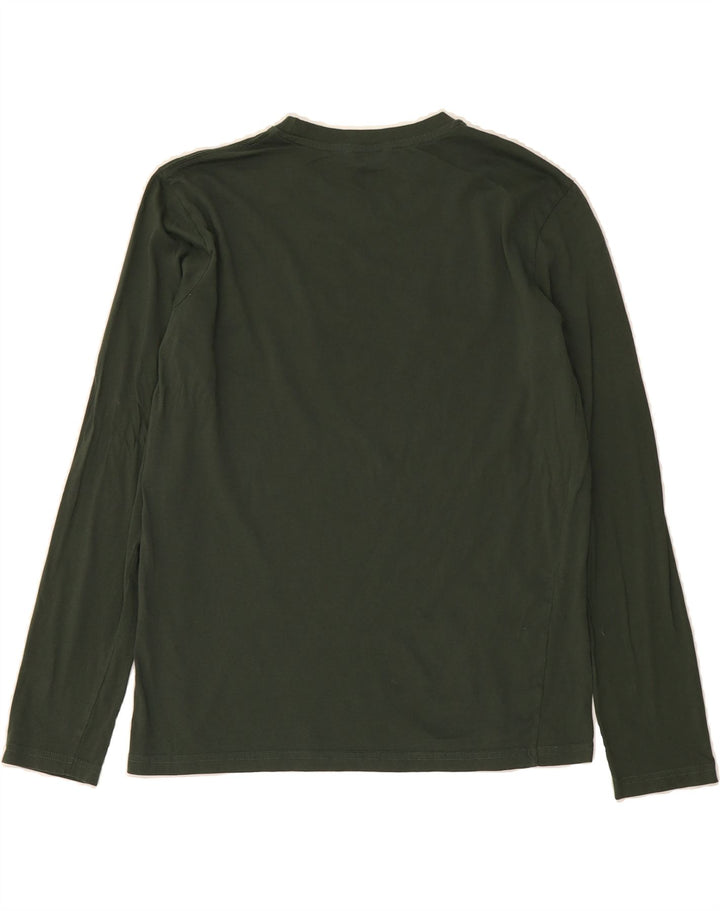 CARRERA Mens Graphic Top Long Sleeve Medium Green Cotton Vintage Carrera and Second-Hand Carrera from Messina Hembry 
