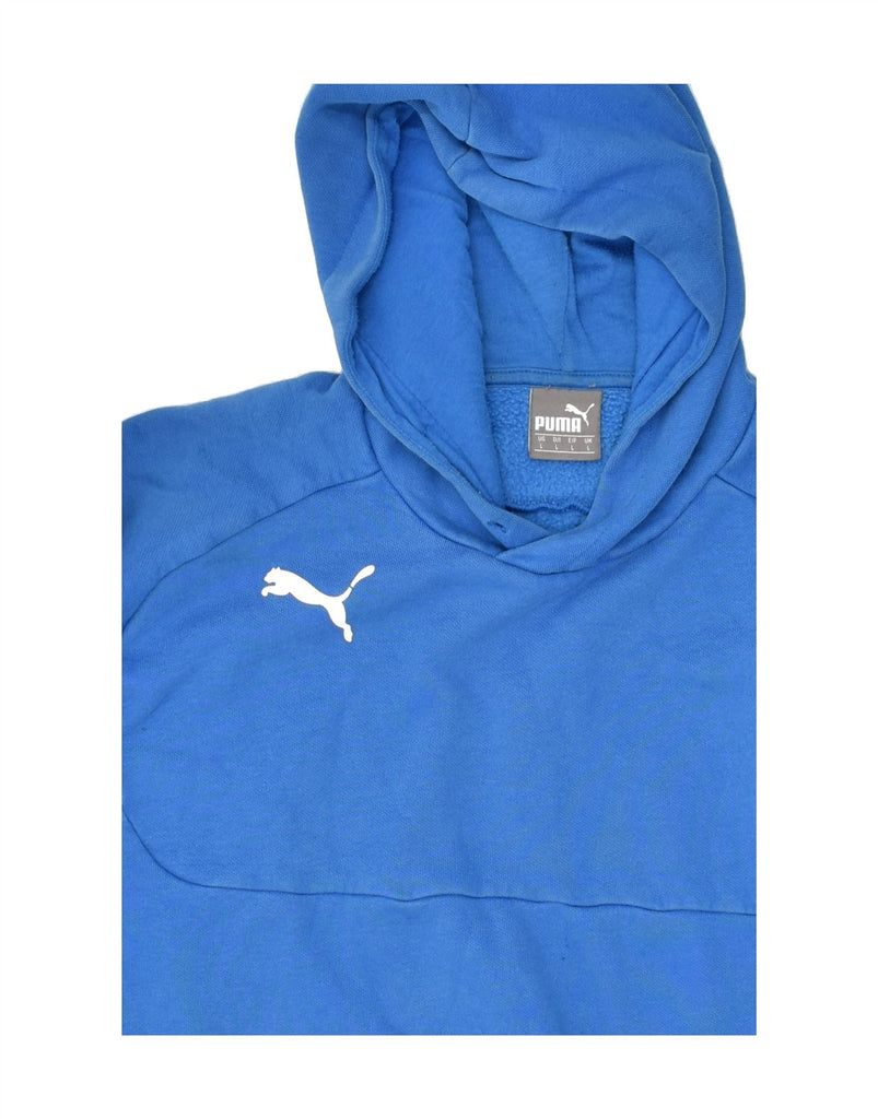 PUMA Mens Hoodie Jumper Large Blue Cotton | Vintage Puma | Thrift | Second-Hand Puma | Used Clothing | Messina Hembry 