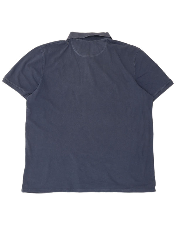 Timberland Mens Slim Fit Polo Shirt 2XL Blue Cotton