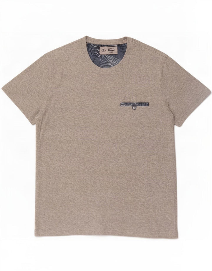 Penguin Mens T-Shirt Top Large Grey Cotton