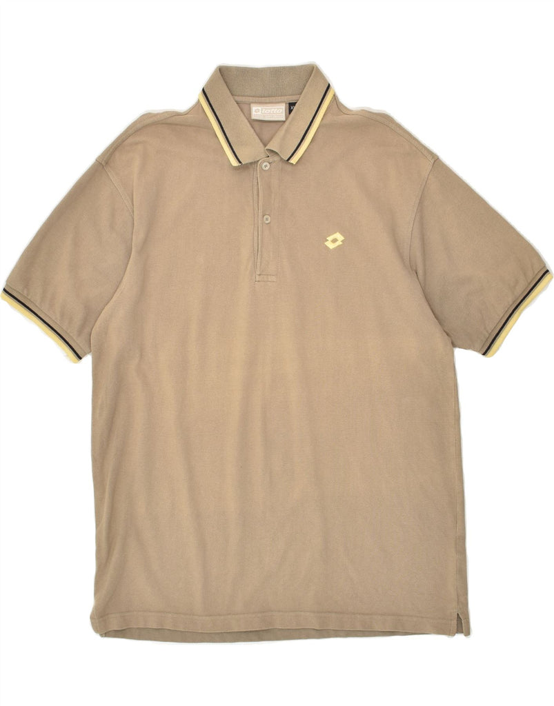 LOTTO Mens Polo Shirt XL Brown | Vintage Lotto | Thrift | Second-Hand Lotto | Used Clothing | Messina Hembry 