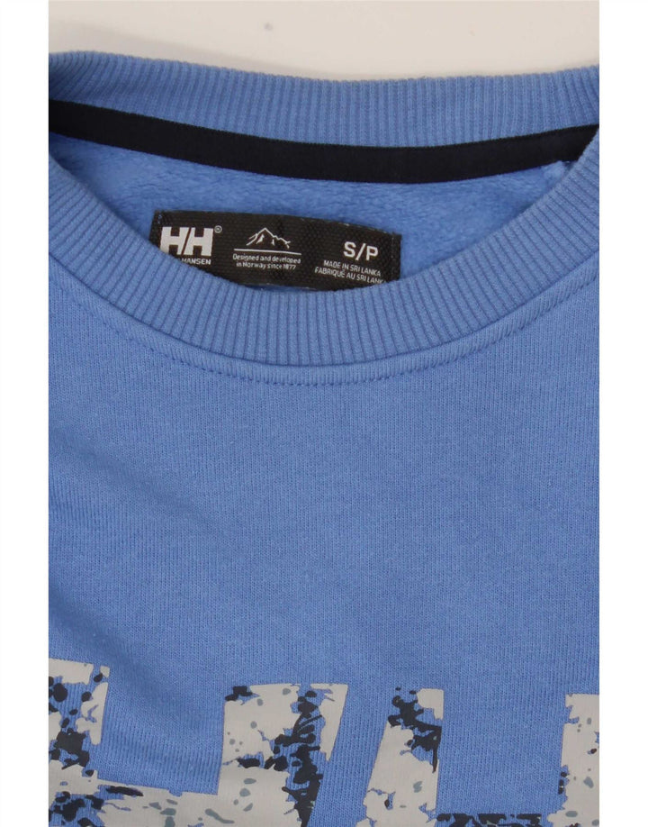 Helly Hansen Womens Graphic Sweatshirt Jumper UK 10 Small Blue