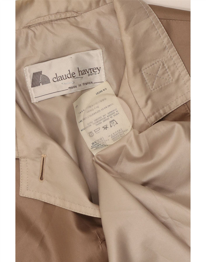 Claude Havrey Womens Overcoat UK 16 Large Brown Polyester