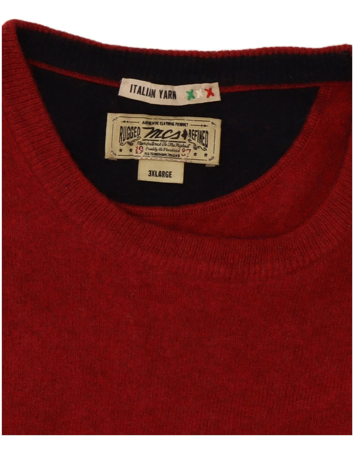 MARLBORO CLASSICS Mens Crew Neck Jumper Sweater 3XL Red