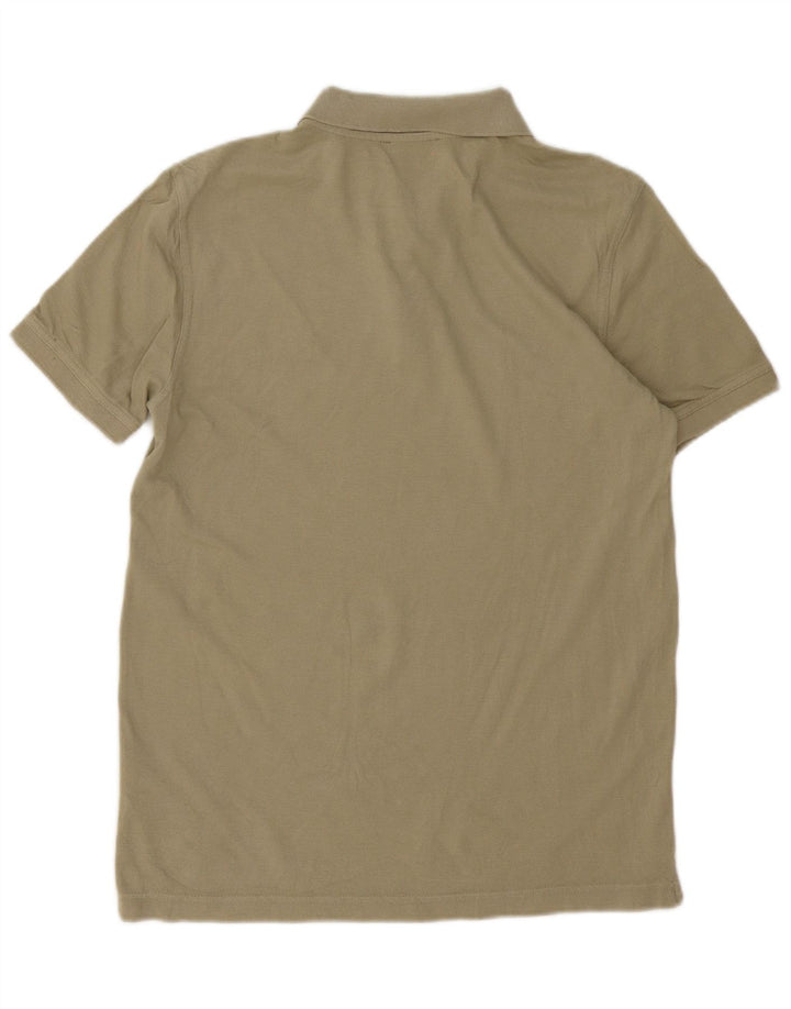 Benetton Mens Polo Shirt Medium Khaki Cotton