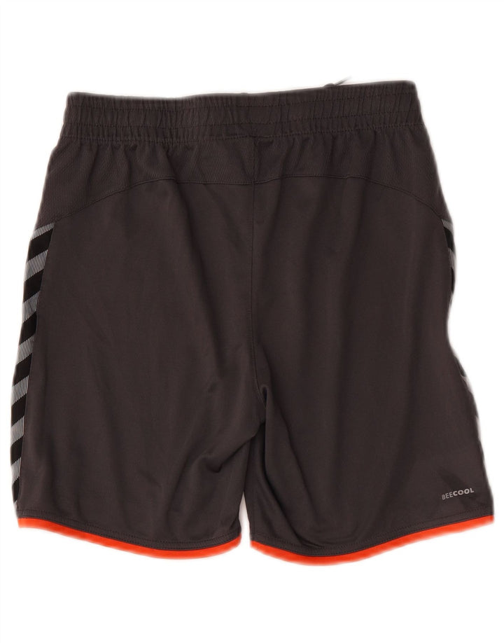 Hummel Boys Graphic Sport Shorts 13-14 Years Grey Colourblock Polyester