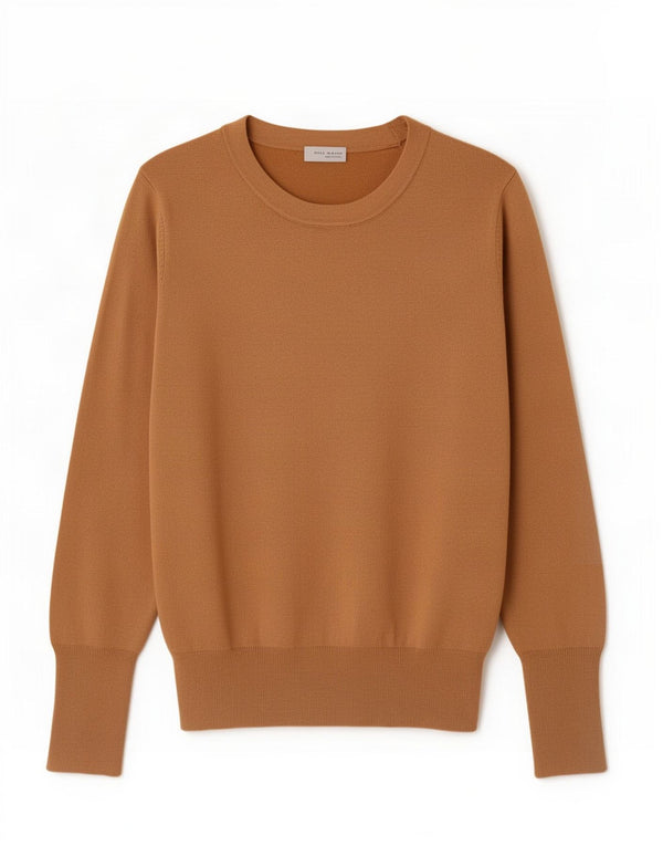 Zara Womens Boat Neck Jumper Sweater UK 10 Small Brown Viscose