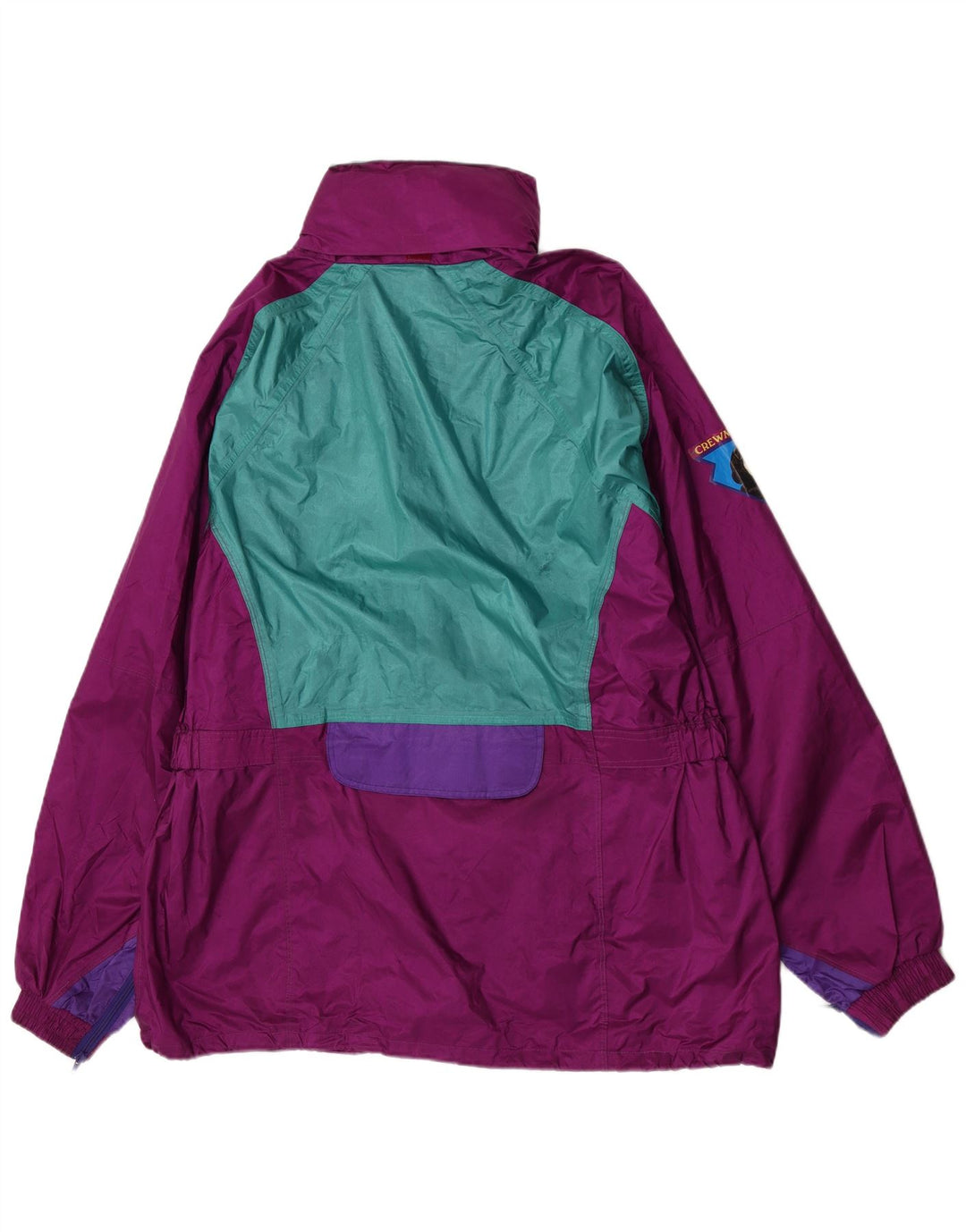 Vintage Mens Rain Jacket UK 44 2XL Purple Colourblock Nylon