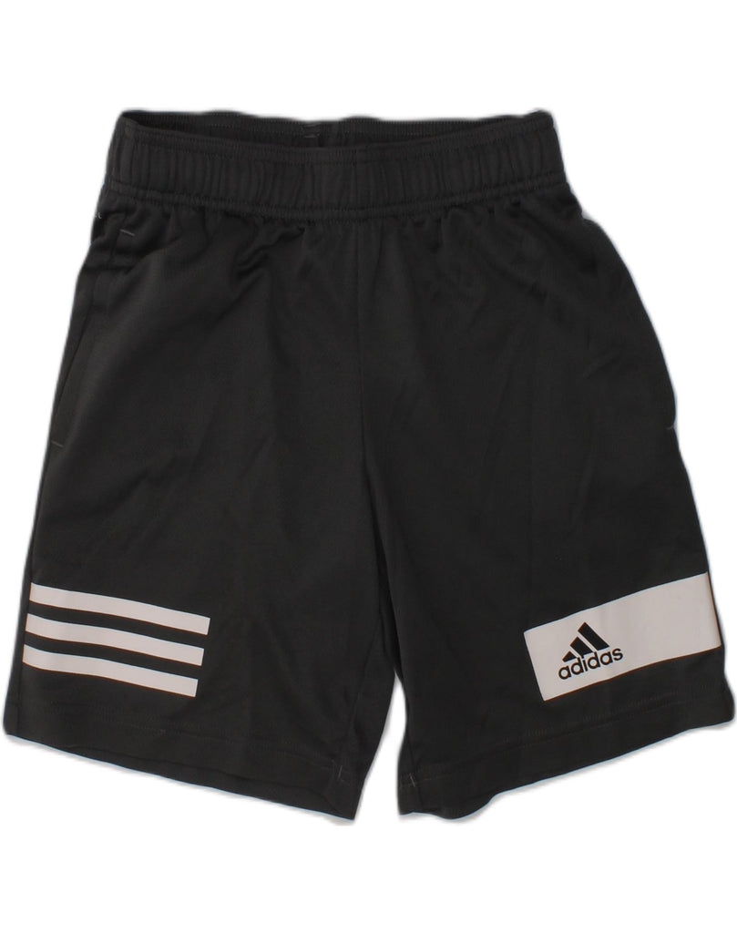 ADIDAS Boys Sport Shorts 9-10 Years Black Polyester | Vintage Adidas | Thrift | Second-Hand Adidas | Used Clothing | Messina Hembry 