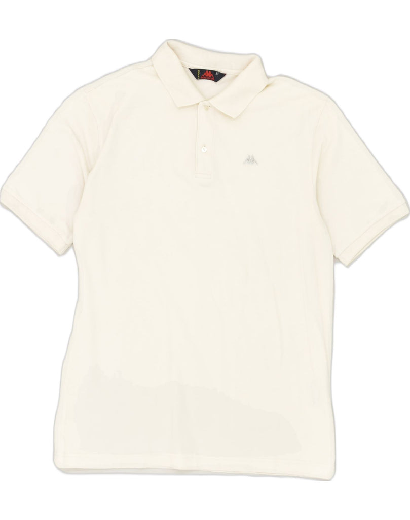 KAPPA Mens Polo Shirt XL Off White Cotton | Vintage Kappa | Thrift | Second-Hand Kappa | Used Clothing | Messina Hembry 