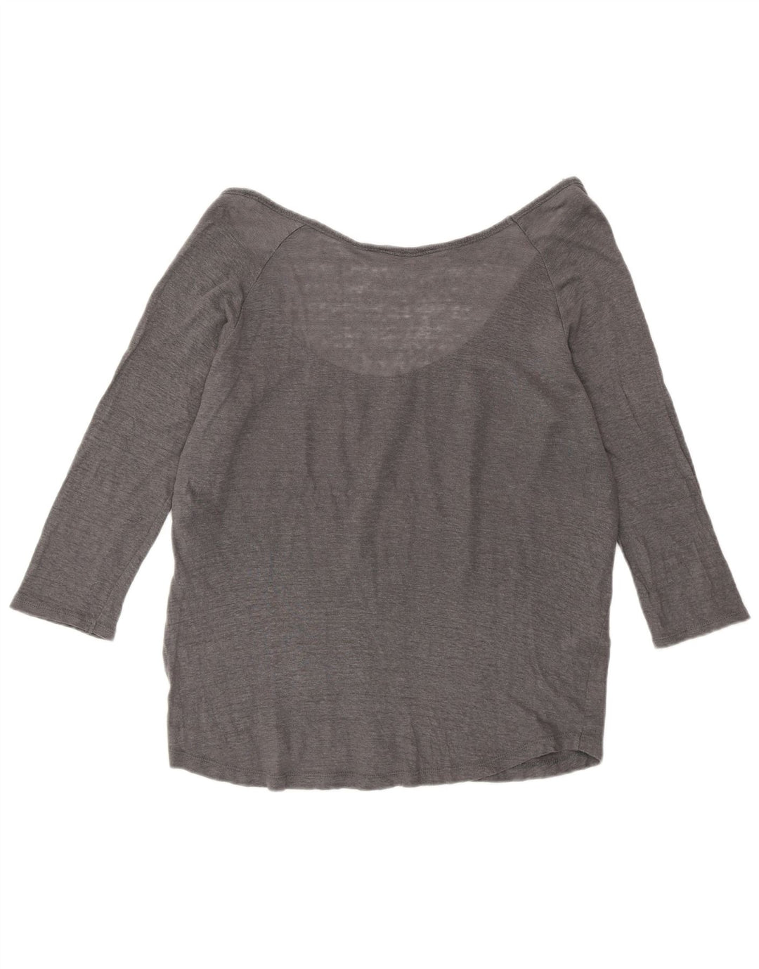 Zara Womens Top 3/4 Sleeve UK 16 Large Grey