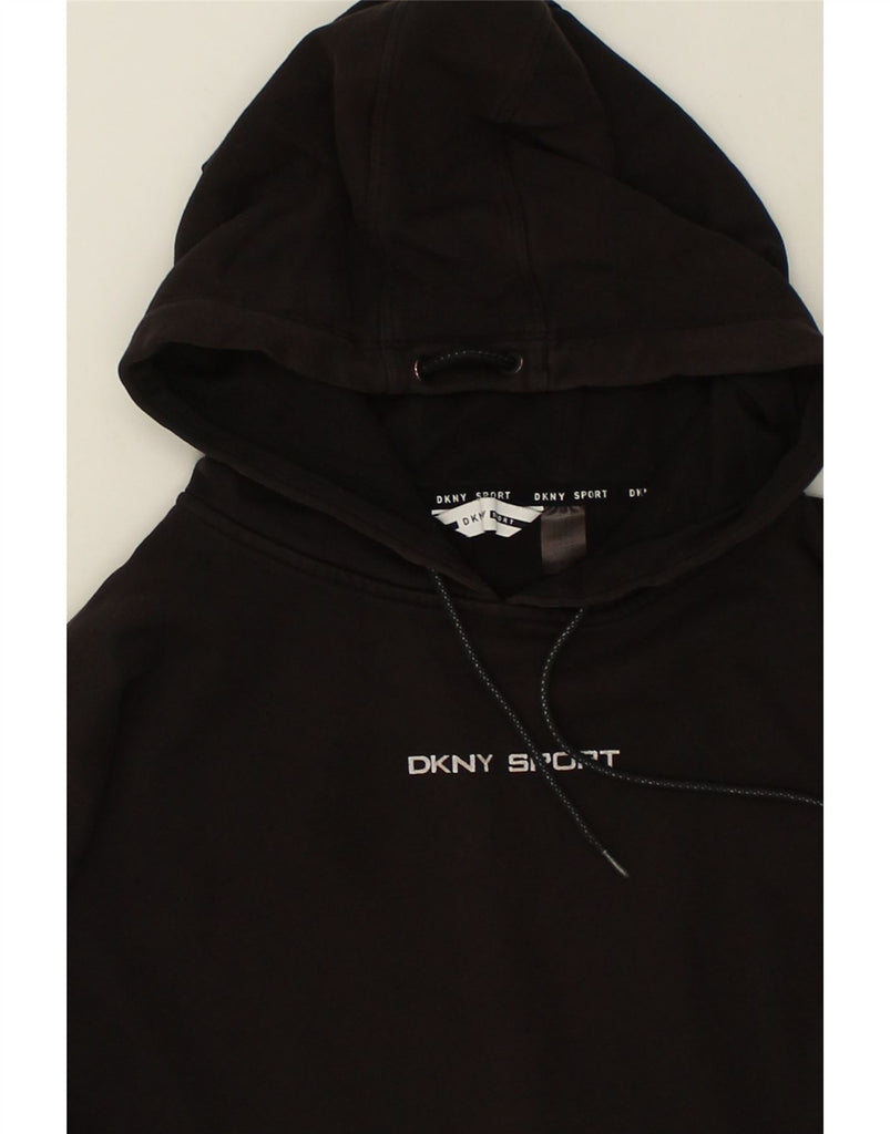 DKNY Mens Graphic Hoodie Jumper Large Black Cotton | Vintage Dkny | Thrift | Second-Hand Dkny | Used Clothing | Messina Hembry 