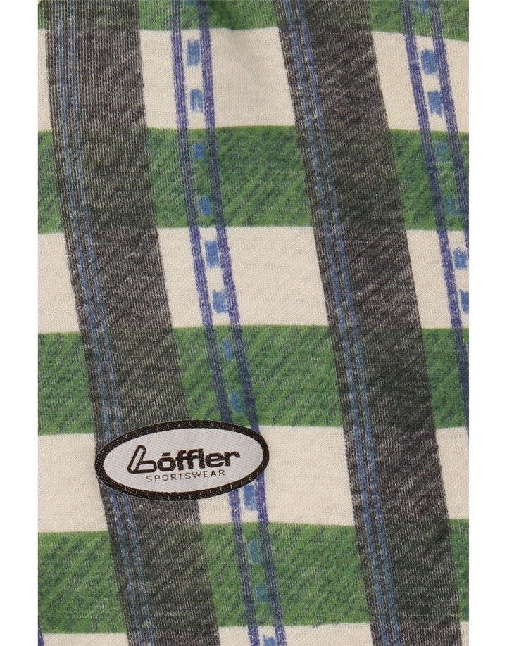 Loffler Mens Polo Shirt Large Green Check