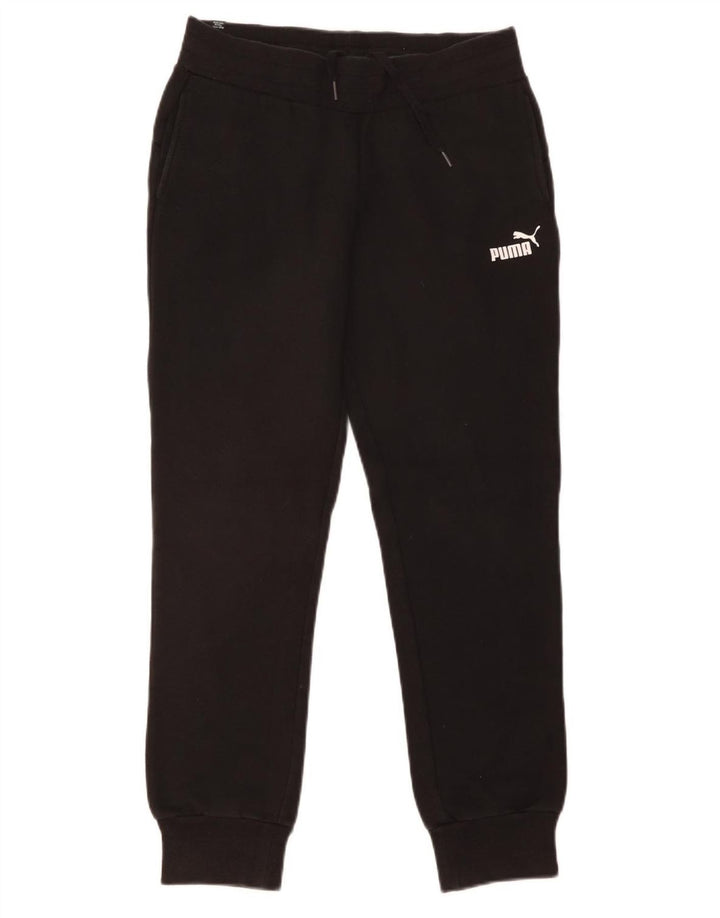 PUMA Womens Tracksuit Trousers Joggers UK 12 Medium Black Cotton