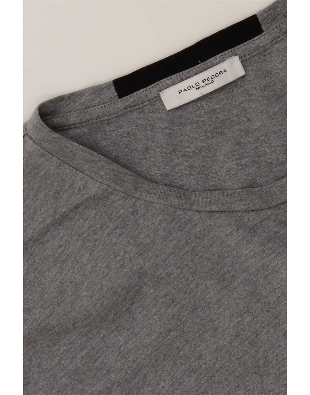 Paolo Pecora Mens T-Shirt Top Medium Grey Colourblock