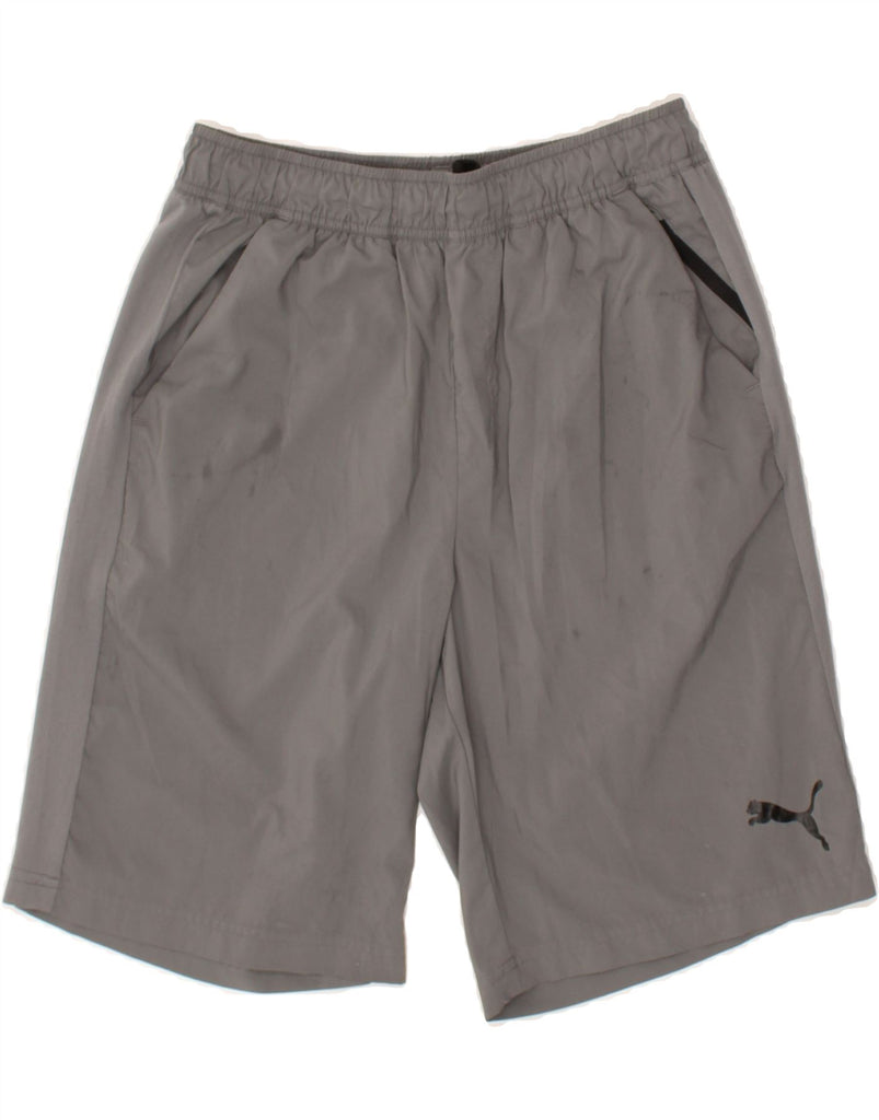 PUMA Mens Sport Shorts Medium Grey Polyester | Vintage Puma | Thrift | Second-Hand Puma | Used Clothing | Messina Hembry 