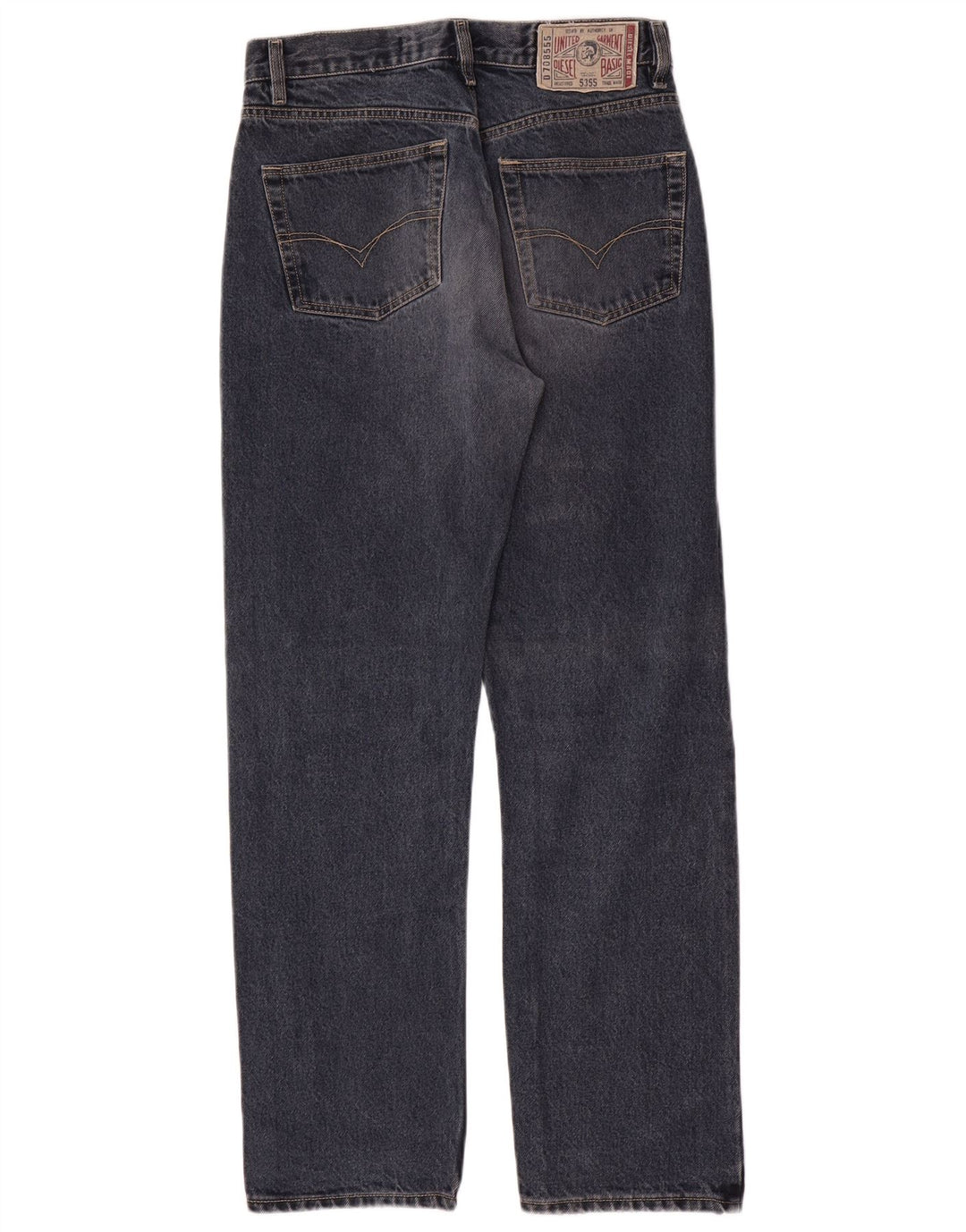 Diesel Mens Straight Jeans W32 L32 Navy Blue Cotton