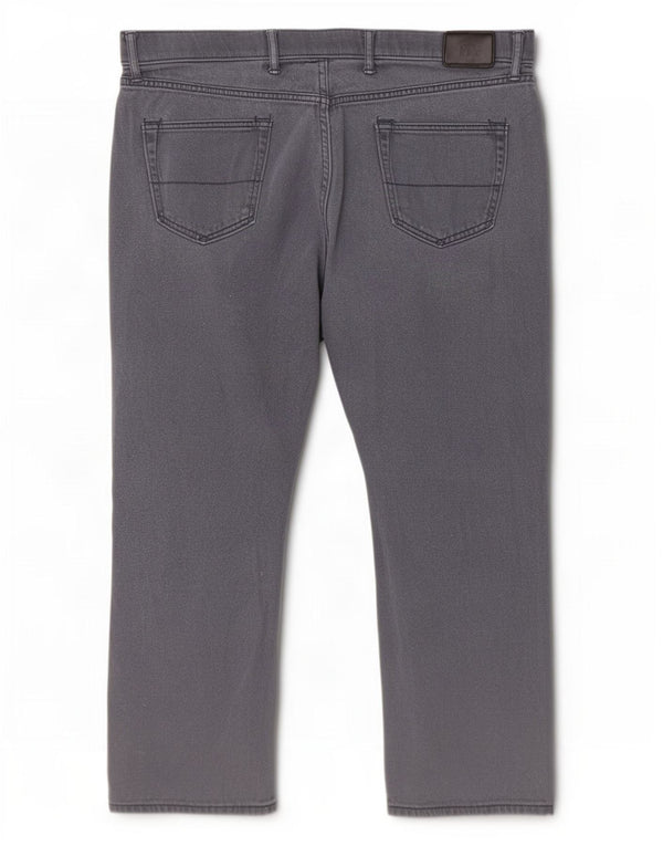 Marks & Spencer Mens Straight Casual Trousers W42 L29 Navy Blue Cotton