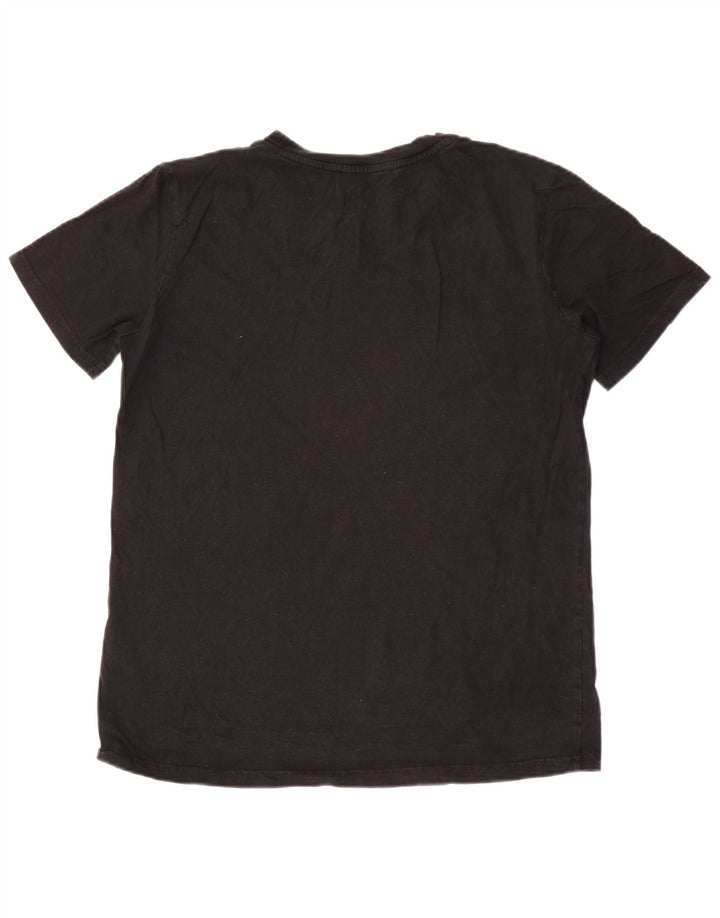 Diesel Mens Graphic T-Shirt Top Large Black Cotton